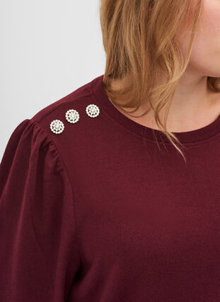 Langærmet bluse med skulderdetalje, Port Royal, Model image number 2