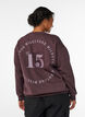 Sweatshirt med statement-detalje, Brun, Model image number 0