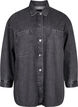 Løstsiddende denimjakke med knapper , Grey Denim, Packshot image number 0