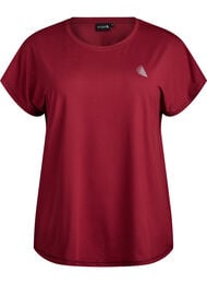 Ensfarvet tr&aelig;nings t-shirt, R&oslash;d