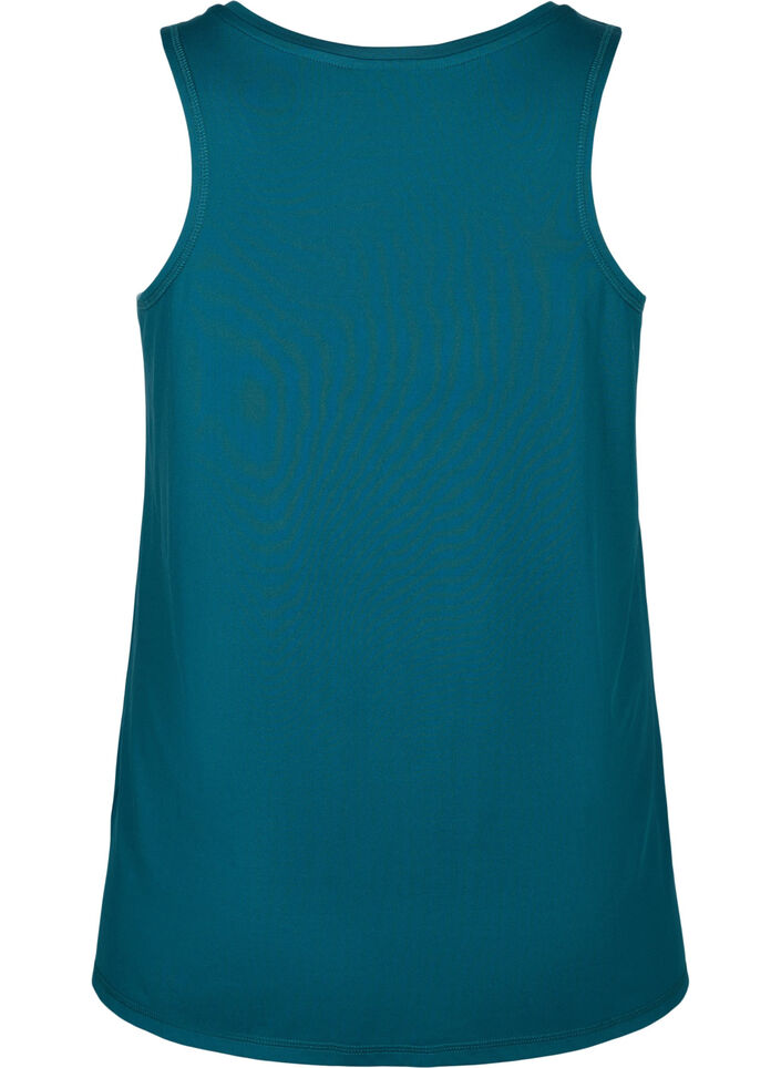 Træningstop med rund hals, Deep Teal, Packshot image number 1
