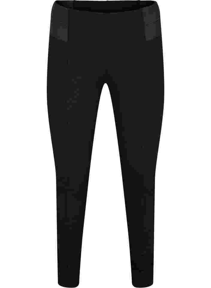 Leggings med bred elastik i taljen , Black, Packshot image number 0