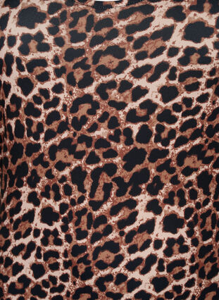 Tætsiddende leoprintet kjole med cut-out, Leopard AOP, Packshot image number 2