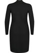 Tætsiddende kjole med huldetaljer, Black, Packshot image number 1