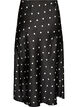Satin midi-nederdel, Sort, Packshot image number 1