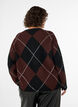 Cardigan med argylem&oslash;nster, Sort, Model image number 2
