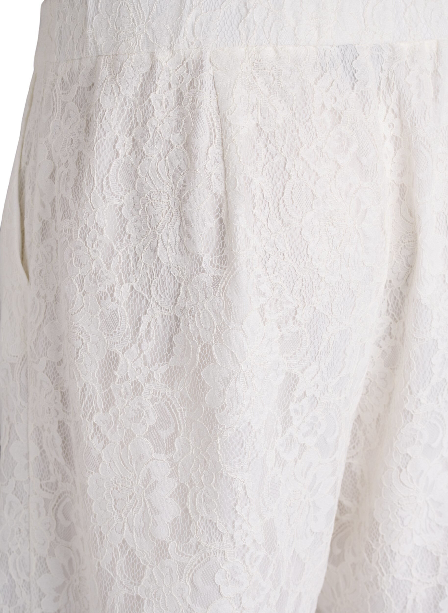 Zizzi Bermudashorts i blonde med h&oslash;j talje, Vanilla, Packshot image number 3