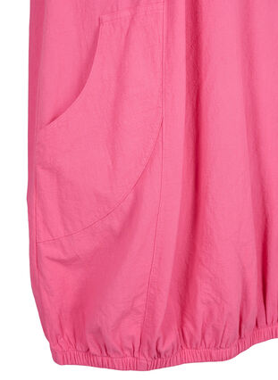 Kortærmet kjole i bomuld , Shocking Pink, Packshot image number 3