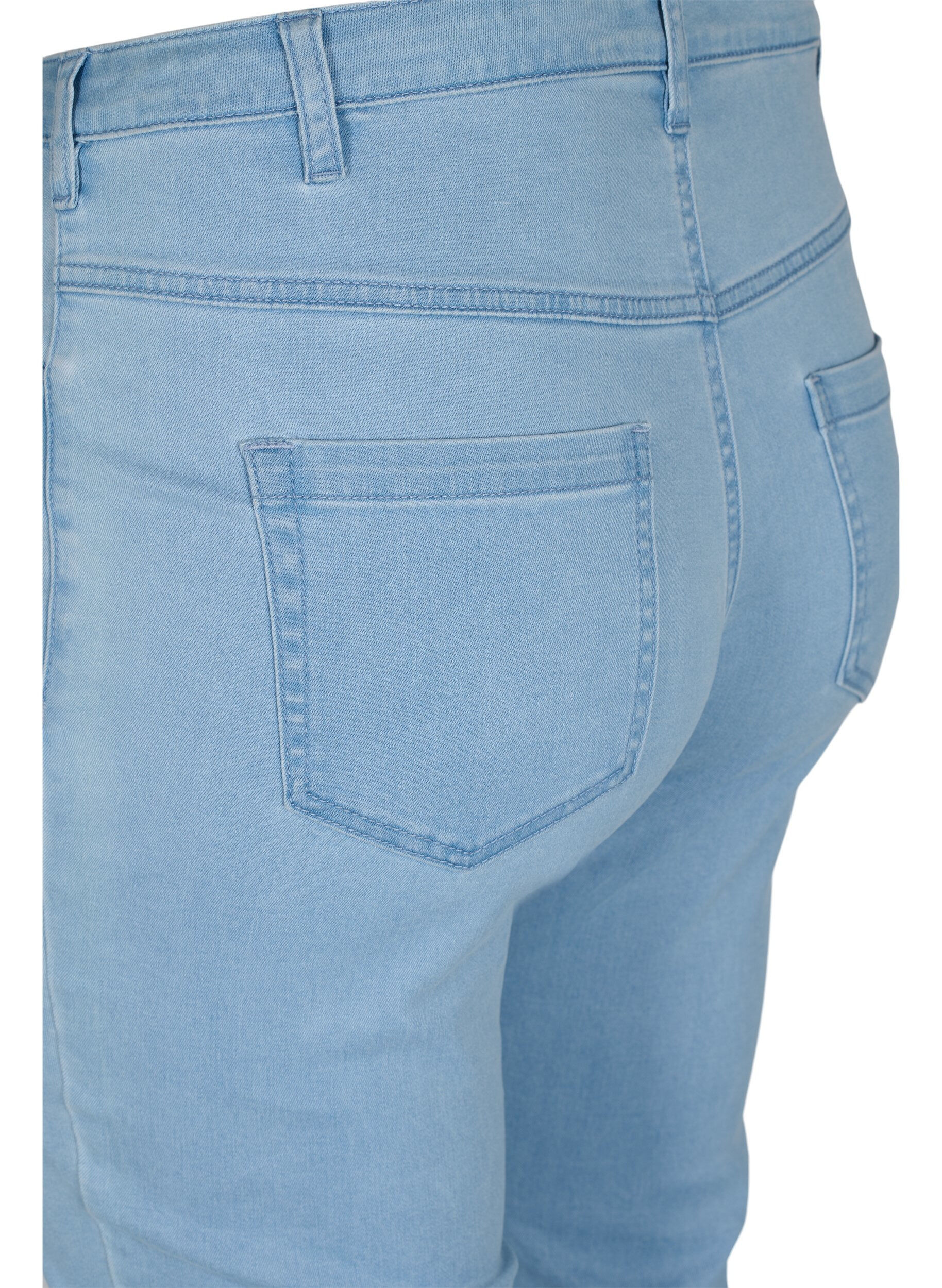 ZizziSlim fit Emily jeans med normal talje, Bl&aring;, Packshot image number 3