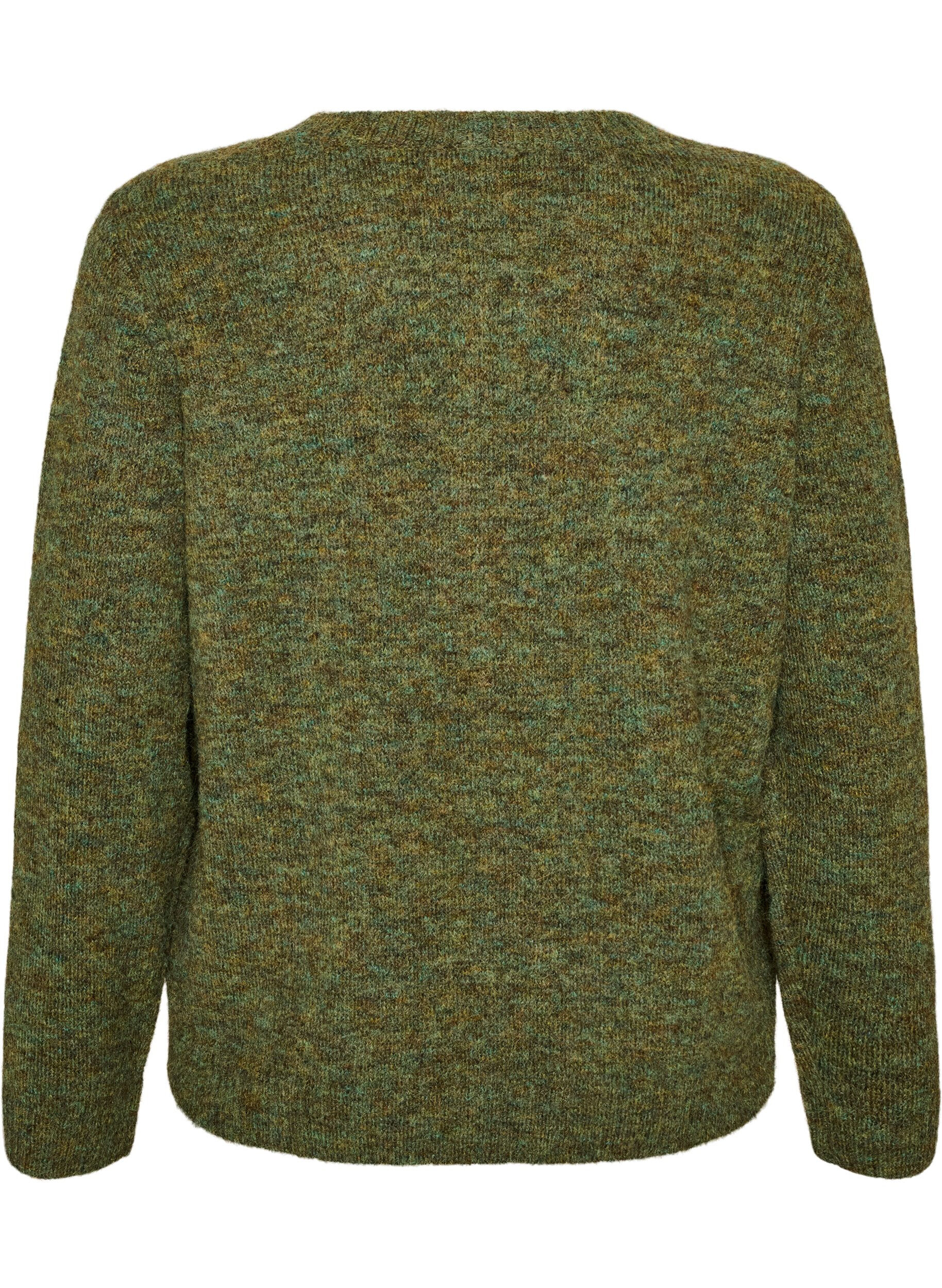 ZizziL&oslash;s striktr&oslash;je med rund hals, Gr&oslash;n, Packshot image number 1