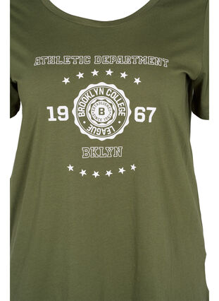 Bomulds t-shirt med tryk , Ivy Green ATHLETIC, Packshot image number 2