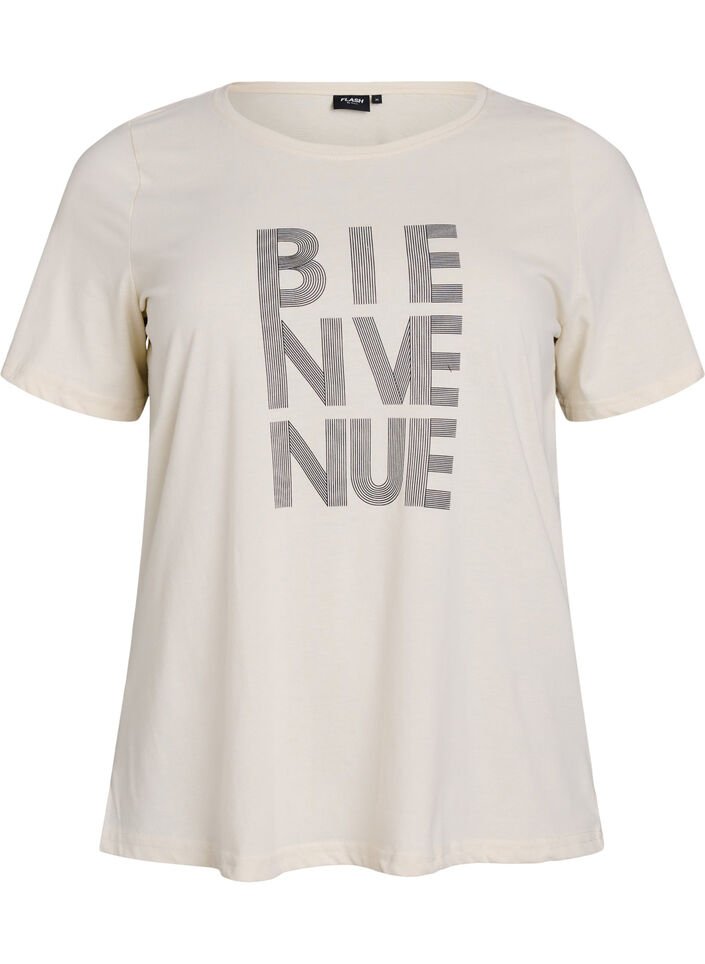 FLASH - T-shirt med motiv, Vanilla, Packshot image number 0