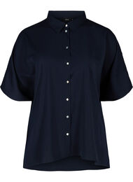 Skjorte med 3/4 ærmer og snøredetalje, Medieval Blue