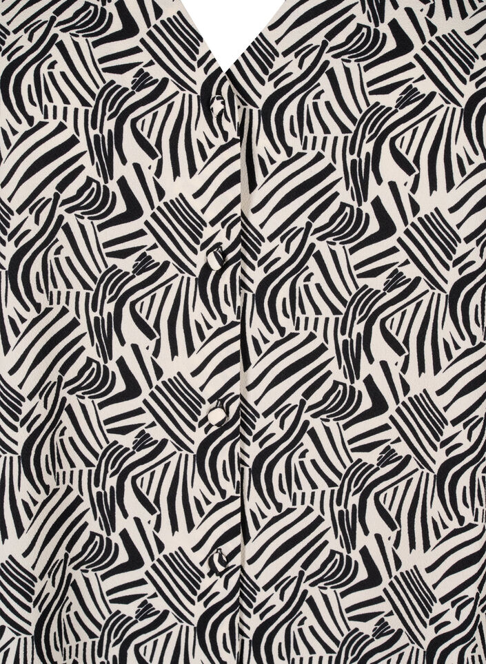 Skjortebluse med v-hals og print, Birch Graphic, Packshot image number 2