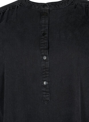Langærmet denim kjole, Grey Denim, Packshot image number 2