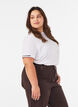 T-shirt i bomuld med tekstbroderi, Hvid, Model image number 0