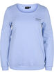 Bomulds sweatshirt med tekstprint, Blue Heron, Packshot image number 0
