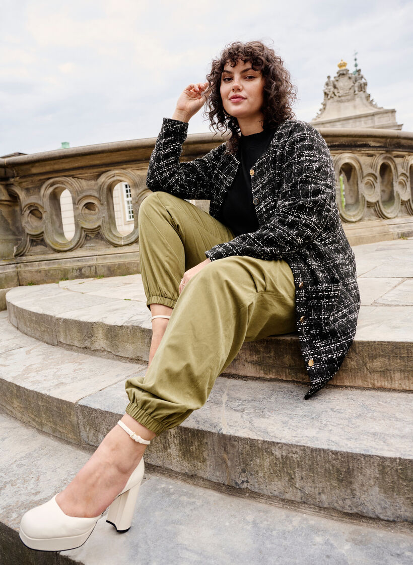 Løse bukser med elastik, Martini Olive, Image image number 0