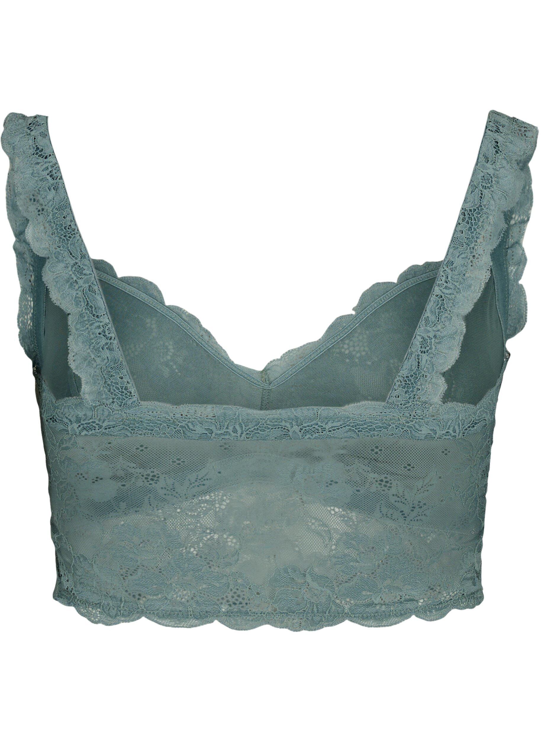 Zizzi Blonde bralette uden b&oslash;jle, Balsam Green Ass, Packshot image number 1
