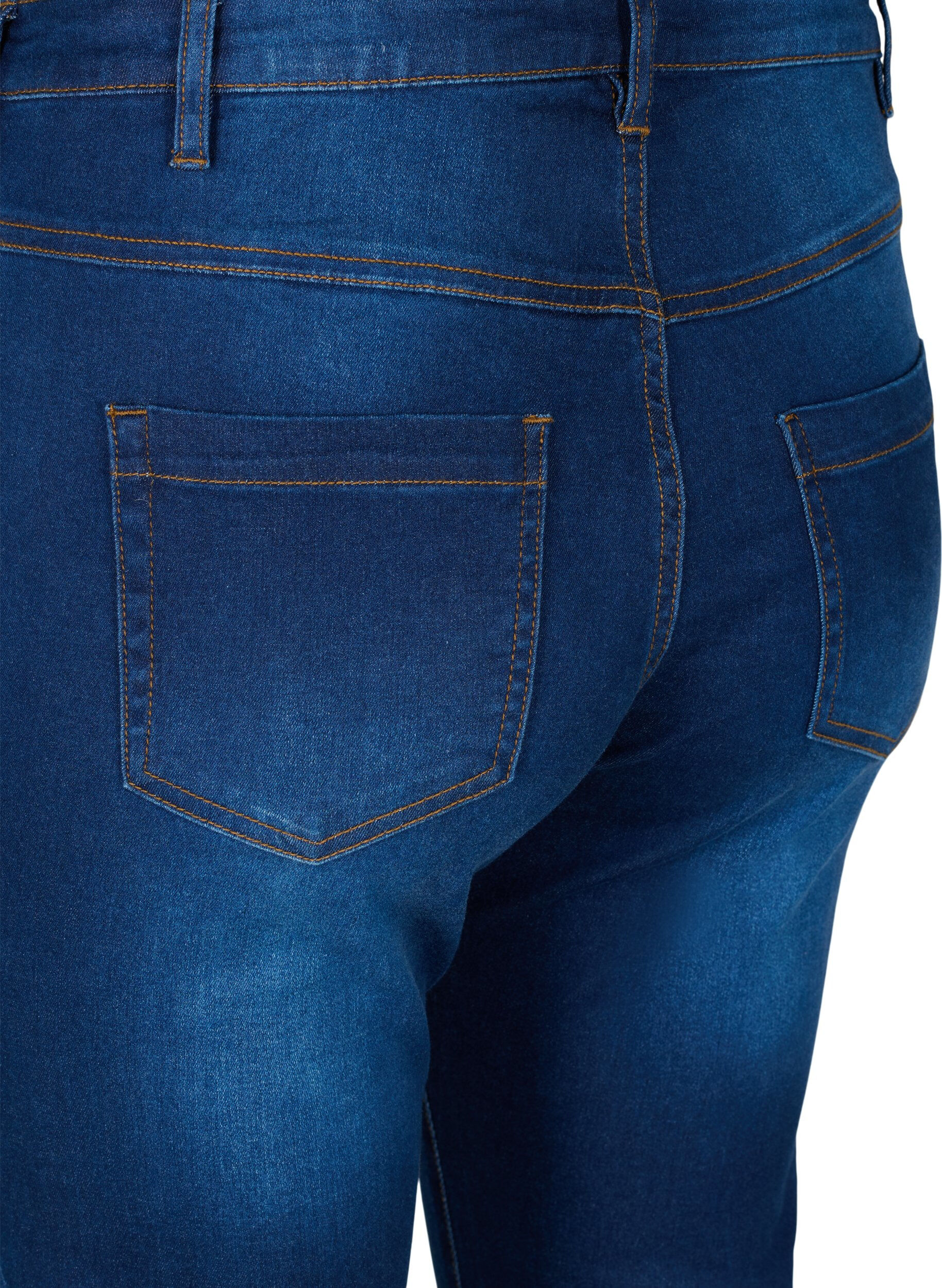 ZizziSlim fit Emily jeans med regul&aelig;r talje, Bl&aring;, Packshot image number 3
