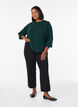 Strikbluse med b&oslash;lgekanter, Gr&oslash;n, Model image number 1