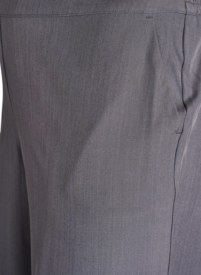 Habitbukser med høj talje og brede ben, Grå, Packshot image number 2