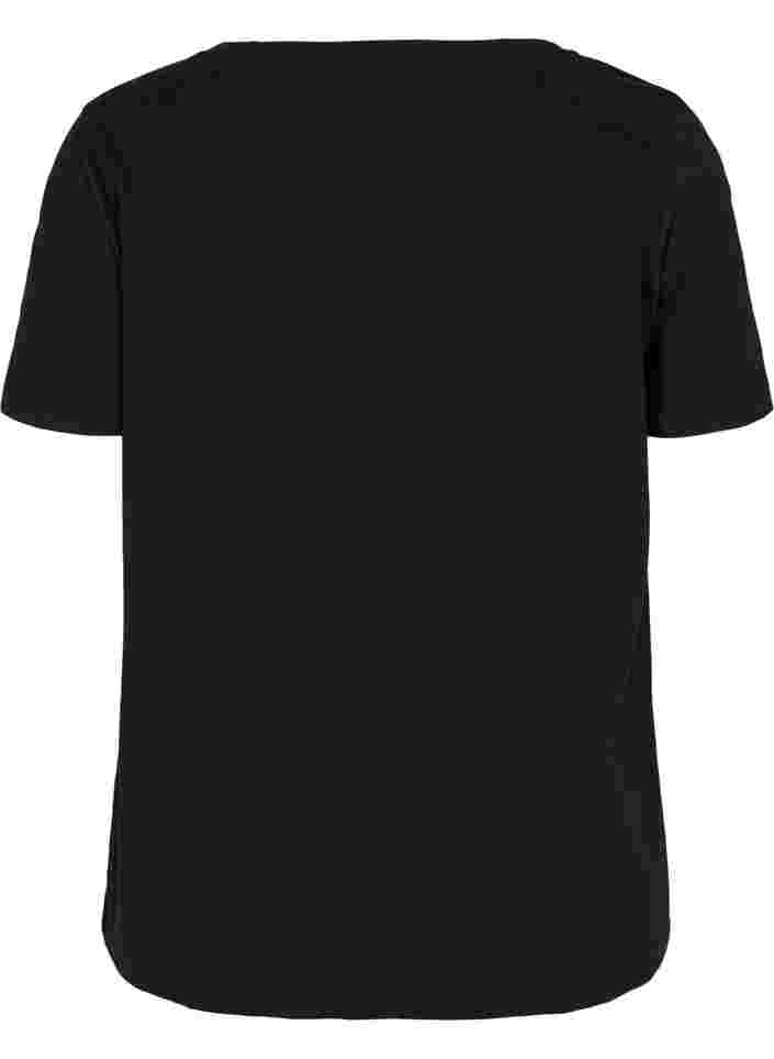 Trænings t-shirt med print, Black w. Raise, Packshot image number 1