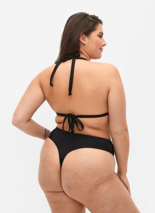 Bikini g-streng med regulær taljehøjde, Black, Model image number 1
