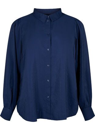 Langærmet skjorte i TENCEL™ Modal , Navy Blazer, Packshot image number 0
