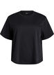 Boxy T-shirt i bomuld, Sort, Packshot image number 0