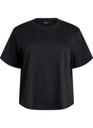 Boxy T-shirt i bomuld, Sort