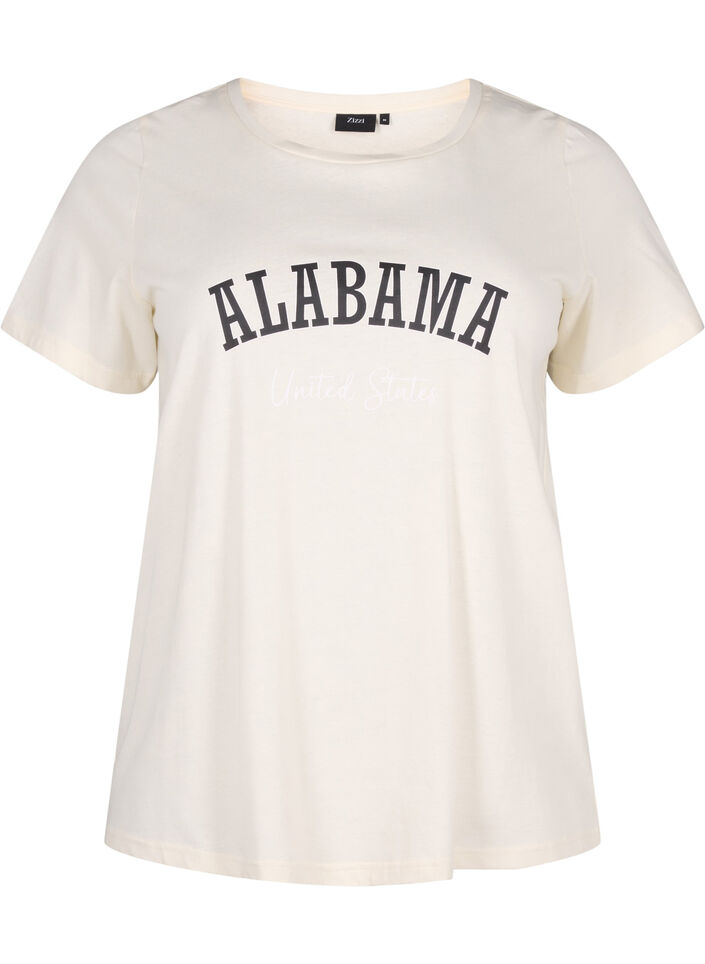 Bomulds t-shirt med tekst, Antique W. Alabama, Packshot image number 0