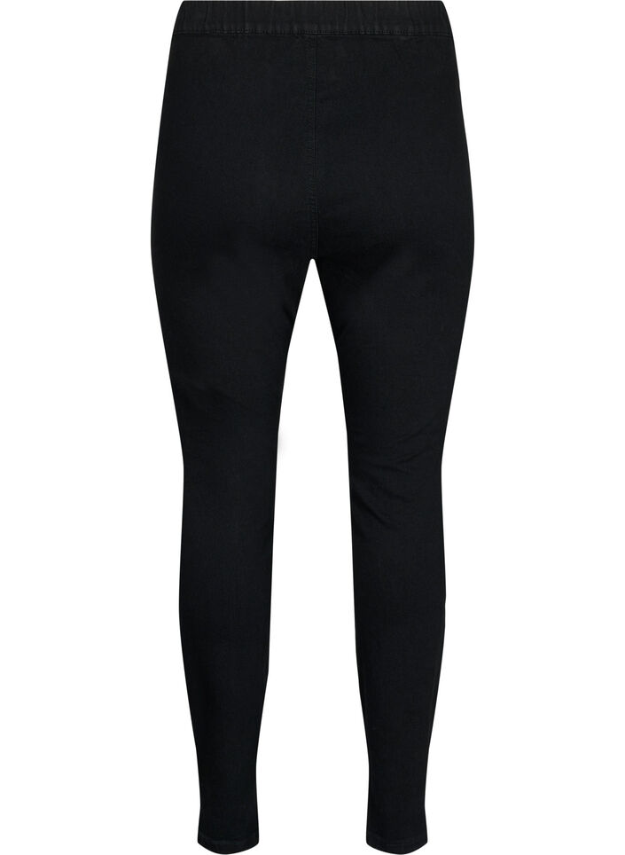 FLASH - Tætsiddende jeggings med høj talje, Black, Packshot image number 1