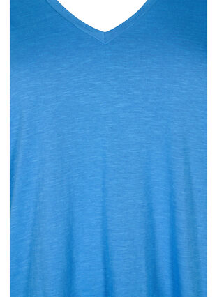 Kortærmet basis t-shirt med v-hals, Provence , Packshot image number 2