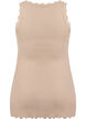 Top med blondekant, Beige, Packshot image number 1