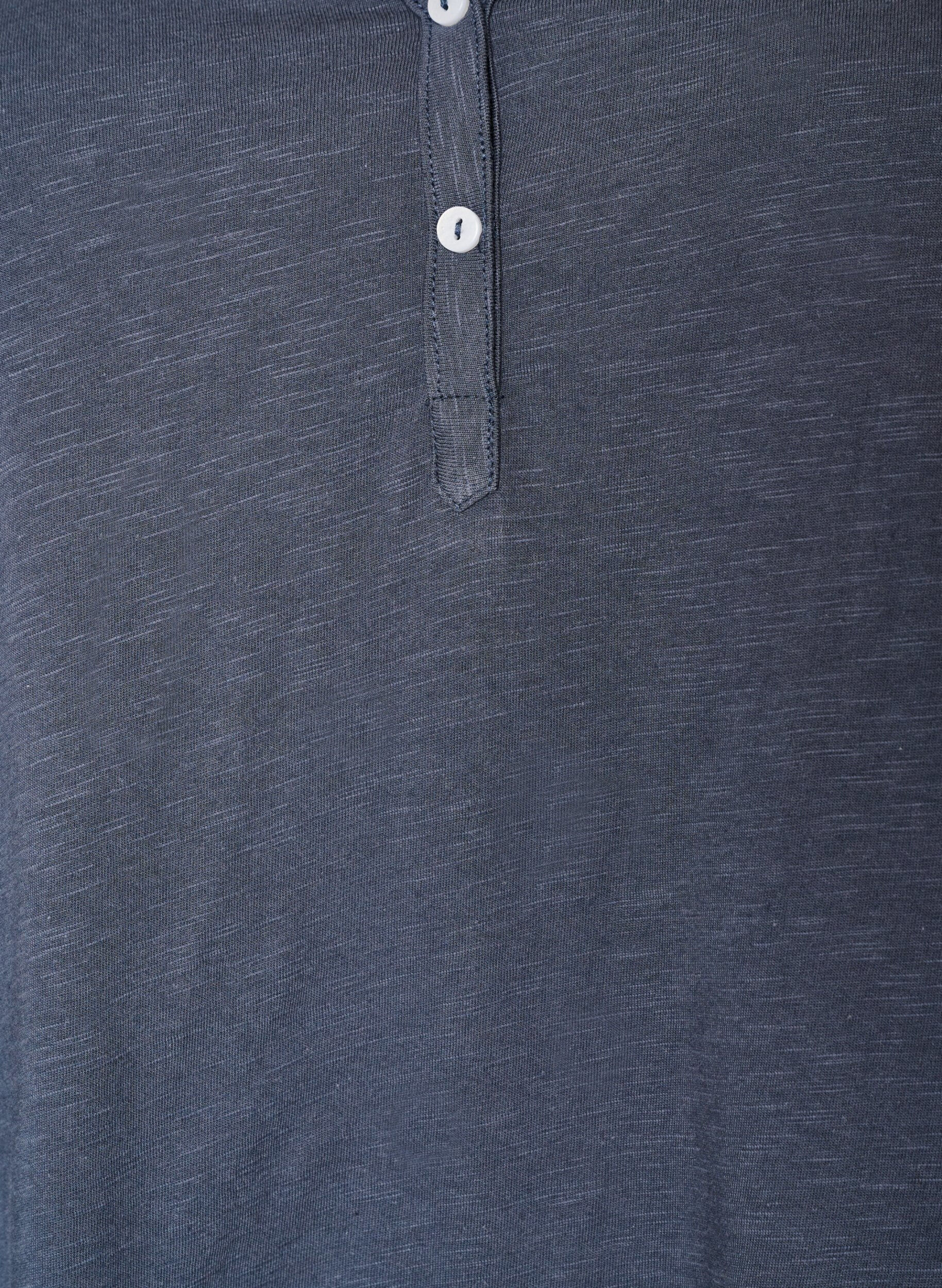 ZizziT-shirt med knapdetalje, Gr&aring;, Packshot image number 2