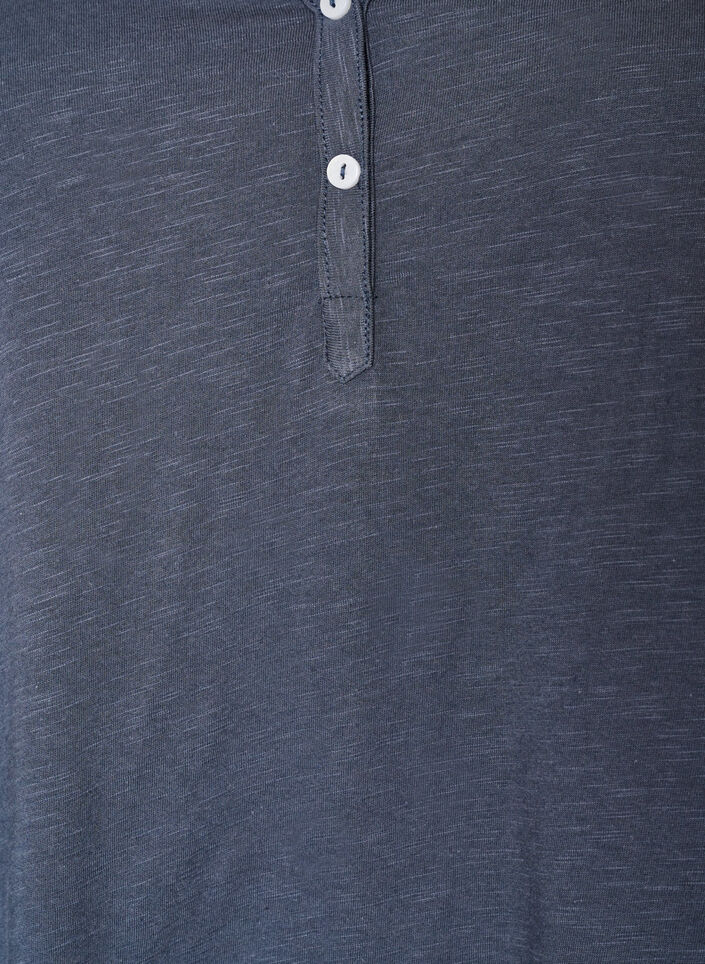 T-shirt med knapdetalje, Gr&aring;, Packshot image number 2