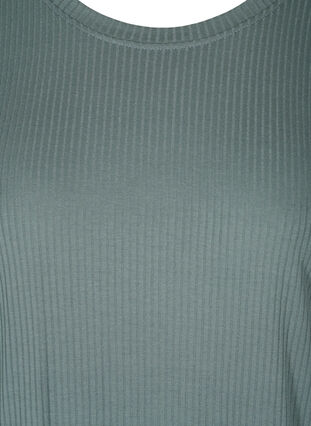Bluse med snøre i ribkvalitet, Balsam Green, Packshot image number 2
