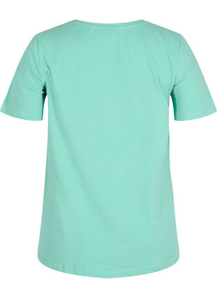 Basis t-shirt med v-hals, Dusty Jade Green, Packshot image number 1