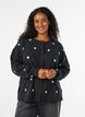 Cardigan med prikket m&oslash;nster, Gr&aring;, Model image number 0