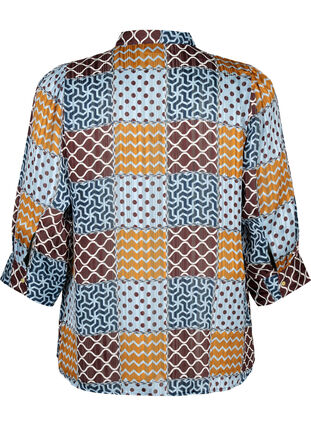 Skjortebluse med print , Multi AOP, Packshot image number 1