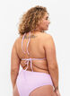 Trekants bikini bh med crepe struktur, Lilla, Model image number 1