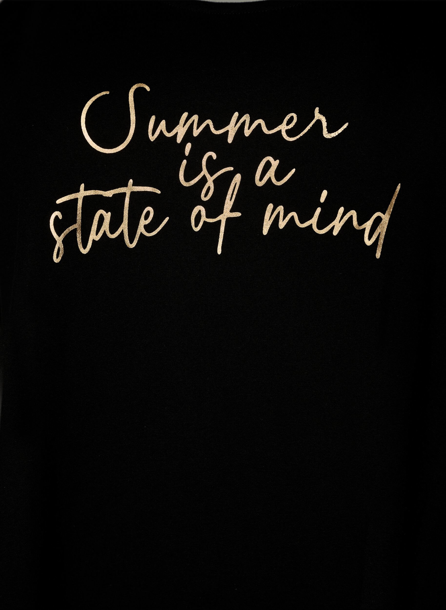 Zizzi &AElig;rmel&oslash;s kjole med A-facon, Sort, Packshot image number 2