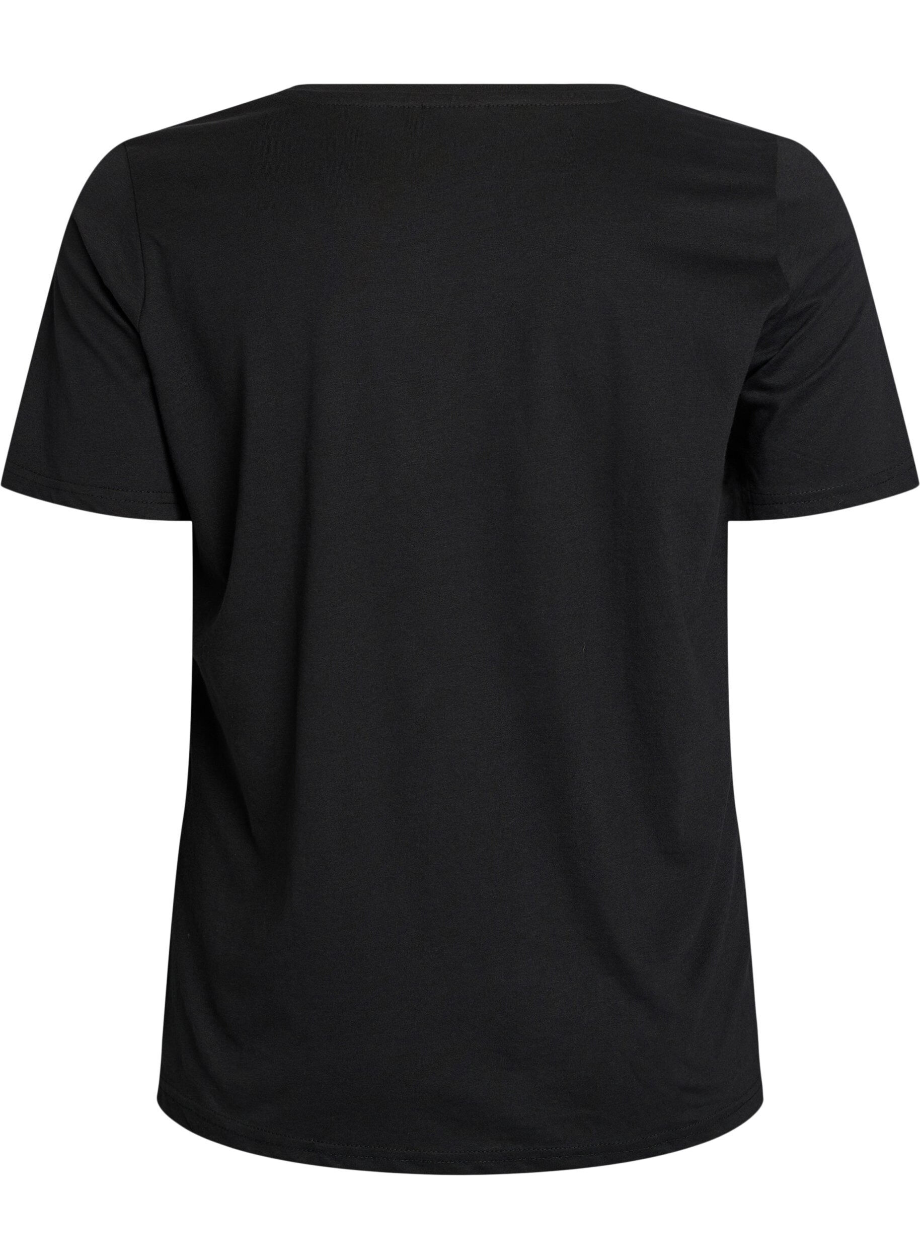 ZizziT-shirt med motiv, Sort, Packshot image number 1