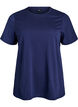 Basis t-shirt i bomuld med rund hals, Bl&aring;, Packshot image number 0