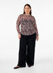 Mesh bluse med zebram&oslash;nster, Sort, Model image number 1