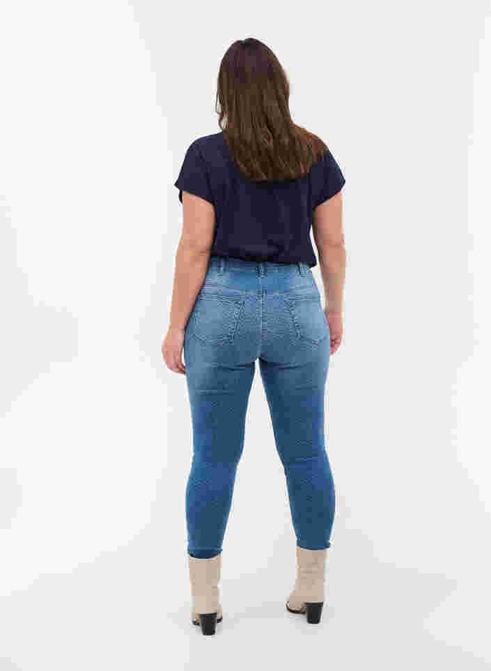 Printede Amy jeans med høj talje, Ethnic Print, Model image number 1