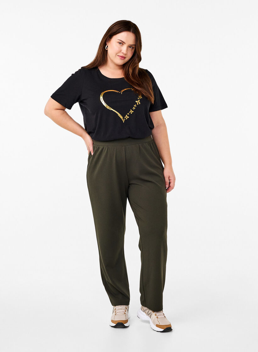 FLASH - T-shirt med motiv, Sort, Model image number 1