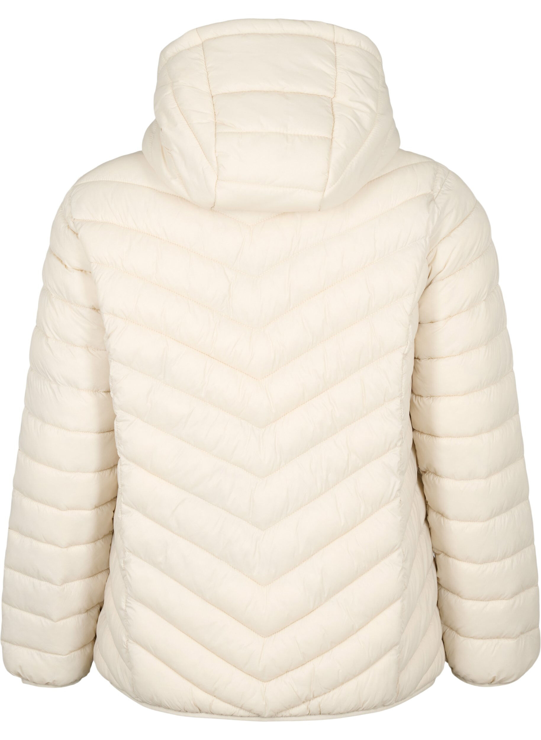 ZizziLetv&aelig;gts jakke med h&aelig;tte, Beige, Packshot image number 1
