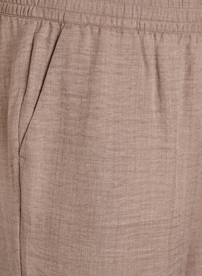 Shorts med lommer og høj talje, Brun, Packshot image number 2